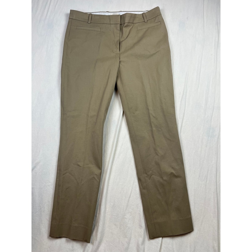 J.Crew Women Stretch Chino Trousers Khaki Tan Pants C9716 Size 10S‎